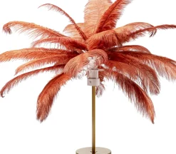 Bordslampa Feather Palm - Roströd, 60cm - KARE Design