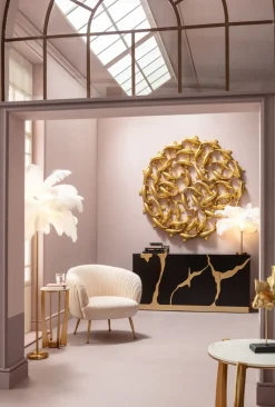 Bordslampa Feather Palm - Vit, 60cm - KARE Design