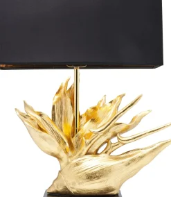 Bordslampa Tropical Flower - Rektangulär Guld/ Svart Skärm - KARE Design