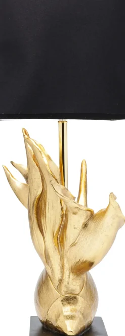 Bordslampa Tropical Flower - Rektangulär Guld/ Svart Skärm - KARE Design