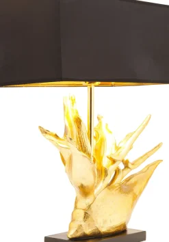Bordslampa Tropical Flower - Rektangulär Guld/ Svart Skärm - KARE Design