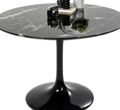 Bord Solo - Runt Matbord Svart Marmor, 110cmØ - KARE Design