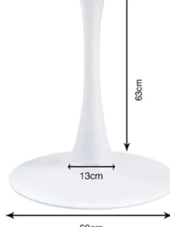 Bordsunderrede Schickeria - Trumpetfot i vit, Ø110cm - KARE Design