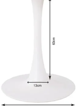 Bordsunderrede Schickeria - Trumpetfot i vit, Ø80cm - KARE Design