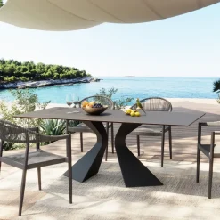 Bord Trädgård Gloria - Kermik, Svart, 180x90cm - KARE Design