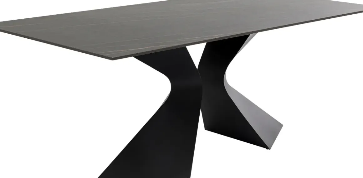 Bord Trädgård Gloria - Kermik, Svart, 180x90cm - KARE Design