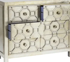 Byrå Alhambra - Matt Silverfinish, 6 Lådor - KARE Design