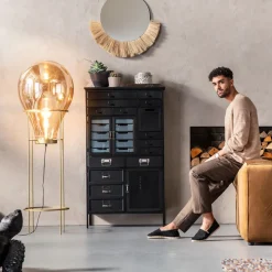 Byrå Art Factory - Svart Skåp med Lådor - KARE Design