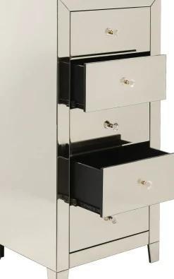 Byrå Luxury - Champangefärgat Spegelglas, 5 Lådor - KARE Design
