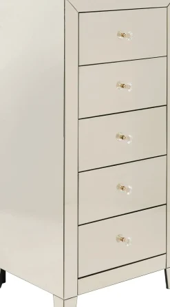 Byrå Luxury - Champangefärgat Spegelglas, 5 Lådor - KARE Design