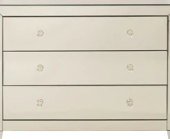 Byrå Luxury - Champangefärgat Spegelglas, 3 Lådor - KARE Design