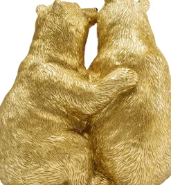 Dekorfigur Cuddly Bears - Dekor Guld Björnar, 16cm - KARE Design