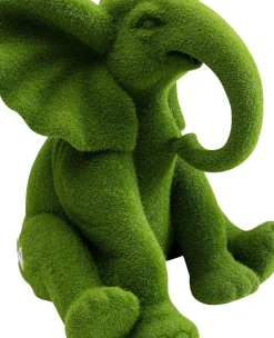 Dekorfigur Elephant - Grön Flock, 18cm - KARE Design