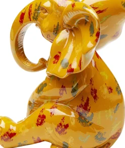 Dekorfigur Elephant - Gul, 18cm - KARE Design