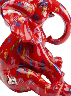 Dekorfigur Elephant - Röd, 18cm - KARE Design