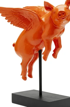 Dekorfigur Flying Pig - Orange Gris, 29cm - KARE Design