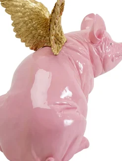 Dekorfigur Flying Pig Pink - Gris, 79cm - KARE Design
