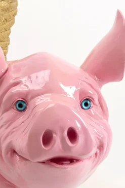 Dekorfigur Flying Pig Pink - Gris, 79cm - KARE Design