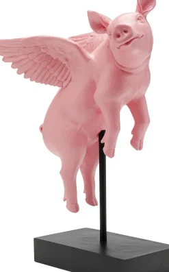 Dekorfigur Flying Pig - Rosa Gris, 29cm - KARE Design