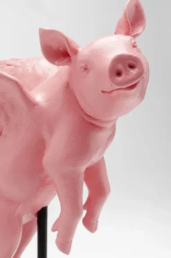Dekorfigur Flying Pig - Rosa Gris, 29cm - KARE Design