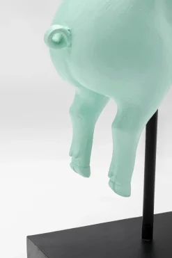 Dekorfigur Flying Pig - Turkos Gris, 29cm - KARE Design
