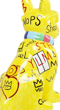 Dekorfigur Graffiti Dog - Gul, 122cm - KARE Design