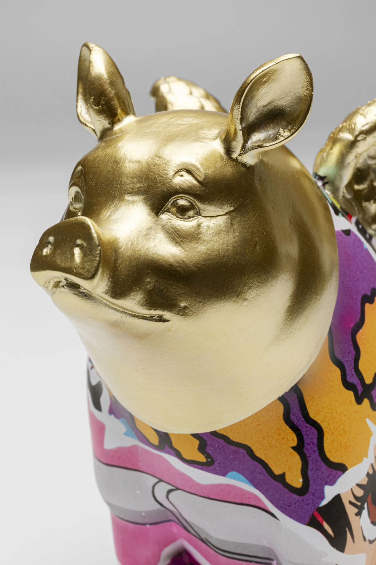 Dekorfigur Graffiti Flying Pig, 16cm - KARE Design