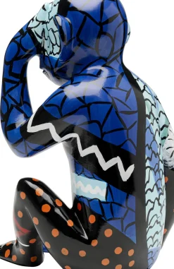 Dekorfigur Graffiti Monkey - Blå, 39cm - KARE Design