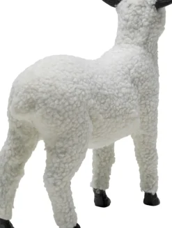 Dekorfigur Happy Sheep - Får, I Ull, Vit, 28cm - KARE Design
