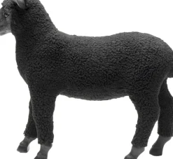 Dekorfigur Happy Sheep - Får, I Ull, Svart, 37cm - KARE Design