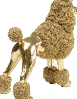 Dekorfigur Mrs Poodle - Pudel, Guld, 34cm - KARE Design