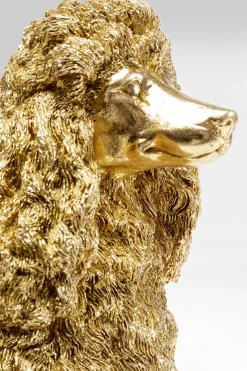 Dekorfigur Mrs Poodle - Pudel, Guld, 34cm - KARE Design