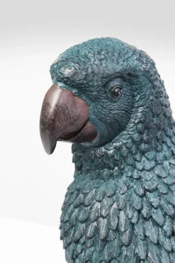 Dekorfigur Parrot - Skulptur på Piedestal Petrolblå, 116cm - KARE Design