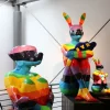 Dekorfigur Rainbow Sitting Rabbit, 80cm - KARE Design