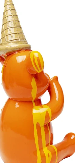 Dekorfigur Sitting Gelato Bear - Björn,Orange, 37cm - KARE Design