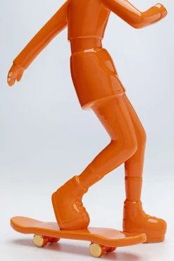 Dekorfigur Skating Astronaut - Orange, 33cm - KARE Design
