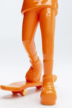 Dekorfigur Skating Astronaut - Orange, 33cm - KARE Design