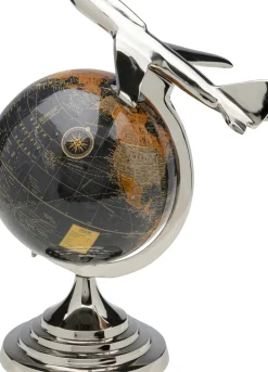 Dekor Globe Top Plane - Jordglob Med Plan, 39cm - KARE Design