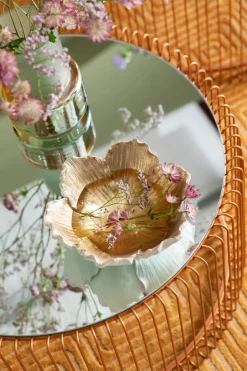 Dekor Skål Flower Bloom Cream Guld Ø20cm - KARE Design