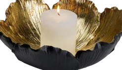 Dekor Skål Flower Bloom Svart Guld Ø25cm - KARE Design