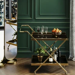 Drinkvagn Casino Guld/Svart - KARE Design