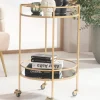 Drinkvagn Emilia Rund - Guld/ Spegelglas - KARE Design