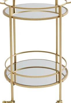 Drinkvagn Emilia Rund - Guld/ Spegelglas - KARE Design