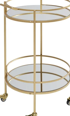 Drinkvagn Emilia Rund - Guld/ Spegelglas - KARE Design