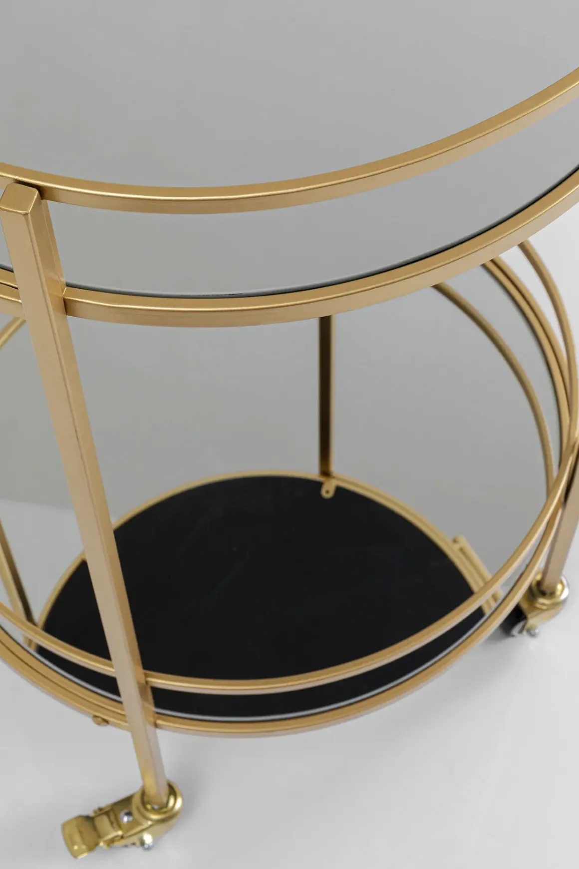 Drinkvagn Emilia Rund - Guld/ Spegelglas - KARE Design