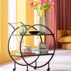 Drinkvagn Loft - Svart Stål/Glas - KARE Design
