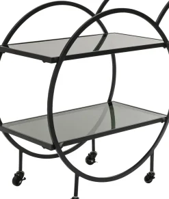 Drinkvagn Loft - Svart Stål/Glas - KARE Design
