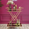 Drinkvagn Pyramids - Guld /Svart - KARE Design