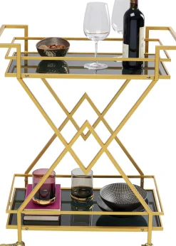 Drinkvagn Pyramids - Guld /Svart - KARE Design