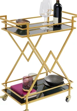 Drinkvagn Pyramids - Guld /Svart - KARE Design